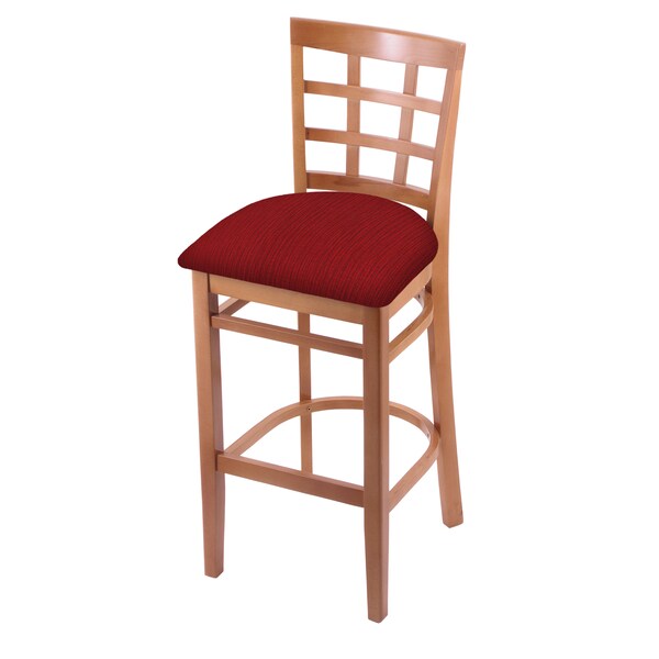 25" Counter Stool, Medium Finish, Graph Ruby Seat